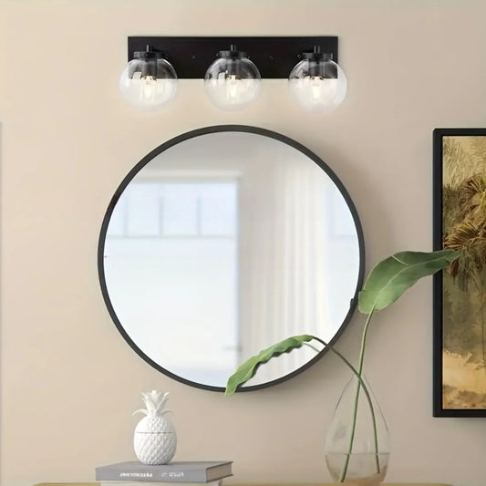 Round Stainless Steel Frame Wall Mounted Mirror for Bathroom and Bedroom Decor - Makeup Vanity Mirror with Glass, Bathroom Acces